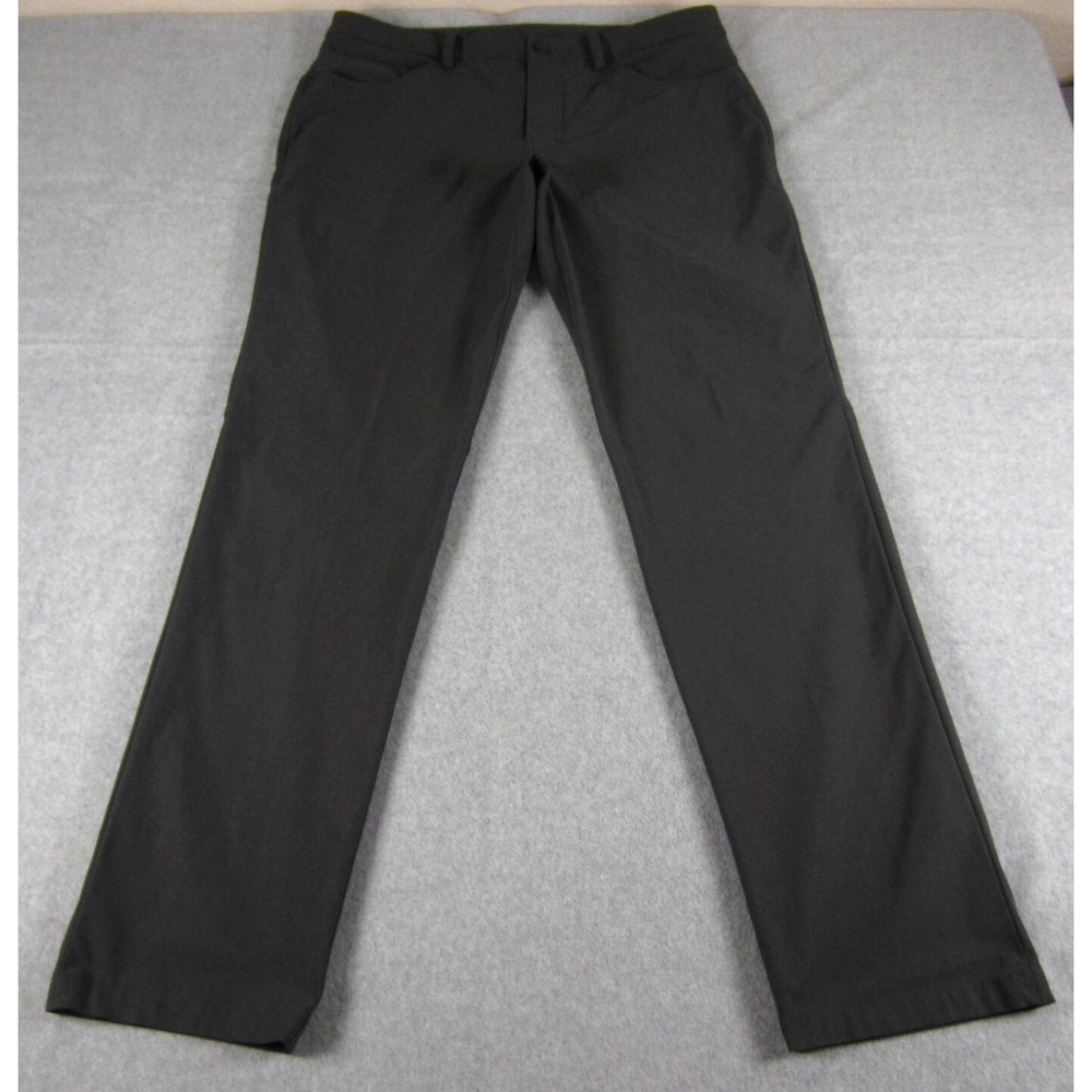 Lululemon ABC Pants Mens 34 Gray Straight Leg Golf Casual Chino Activewear